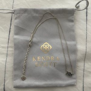 Kendra Scott necklace silver and gold drusy